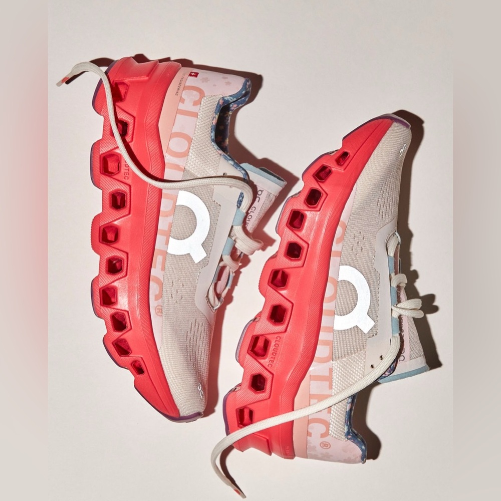 On Running Cloudnova Sail White with Coral Pink Soles Sneakers